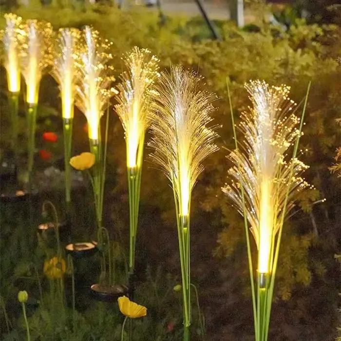 1-4 LED lampes de jardin solaires en plein air étanche Reed lumière lampe à énergie solaire cour de