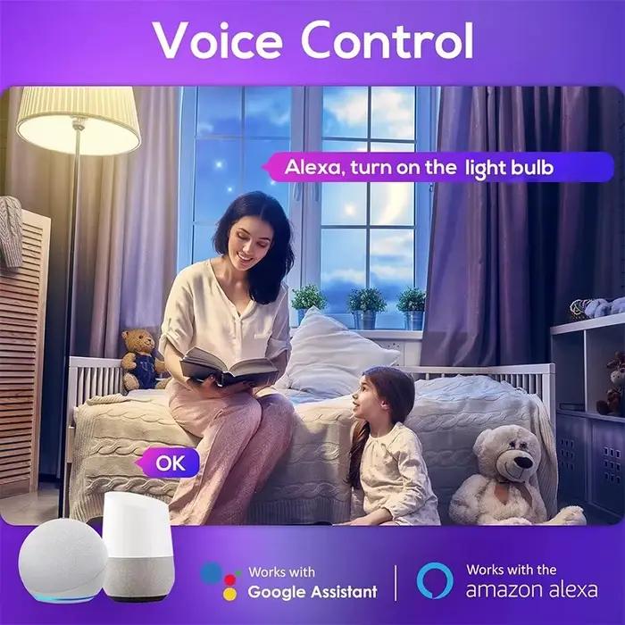 Bande LED colorée 5050, 12V, non étanche, avec contrôle Bluetooth Wi-Fi, bande lumineuse LED intelli