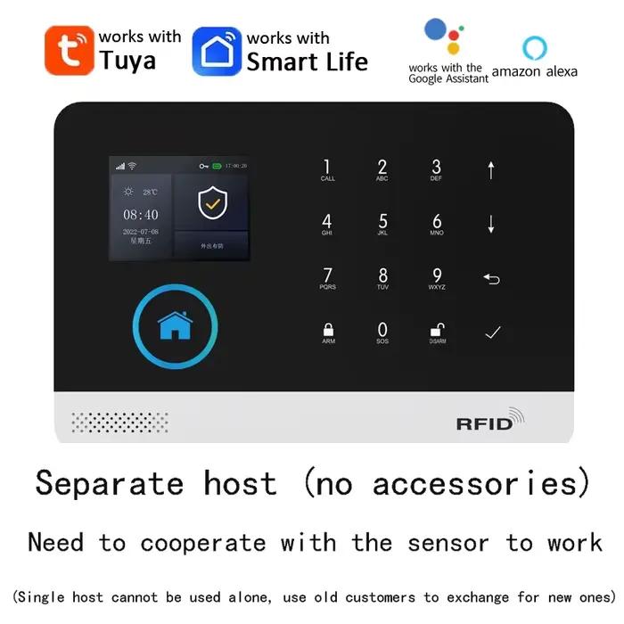 Système d'alarme intelligent pour maison connectée, alimenté par énergie solaire, sirène Tuya WIFI G