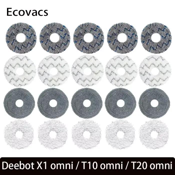 Pièces de chiffon de vadrouille pour aspirateur Ecovacs Deebot T20 OMNI/ X1 OMNI T10 TURBO, chiffons