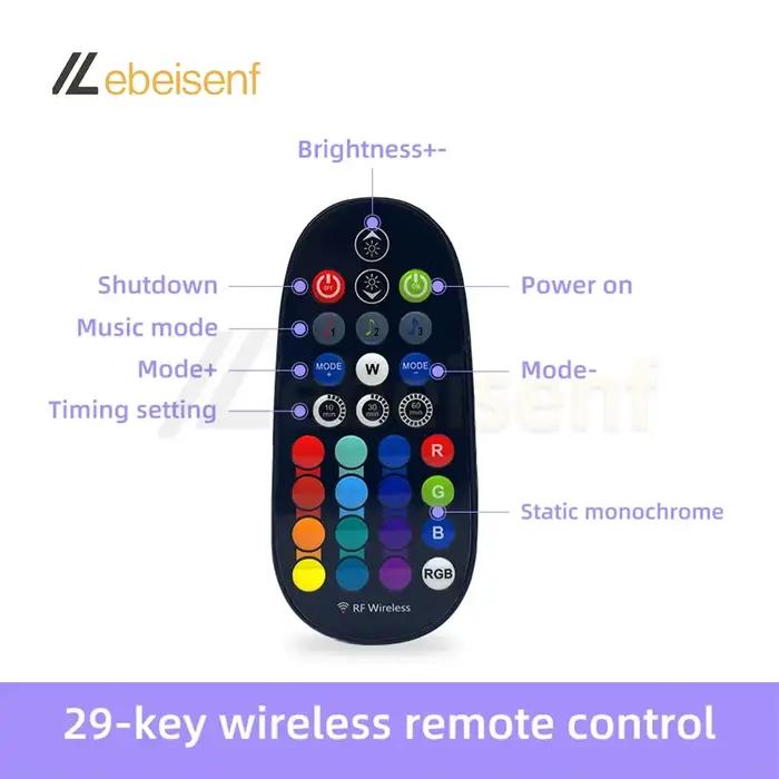 Contrôleur de variateur intelligent Bluetooth RGB DC 5V 12V 24V 30A et télécommande RF sans fil à 29