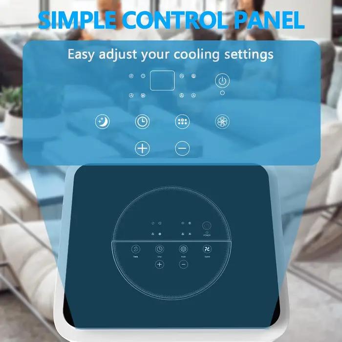 Climatiseur portable 8000 BTU avec aquarelle et télécommande, climatisation pour appartement, chambr