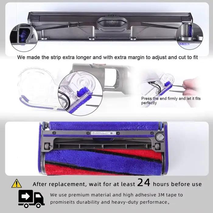 Bande de remplacement en peluche douce pour aspirateur Dyson V6V7V8V10V11V12V15 DC58 DC59 DC62 DC72