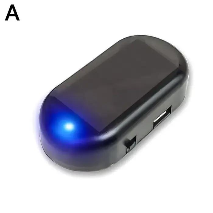 1 pièce Lampe de sécurité factice à LED solaire, sans fil, clignotante, anti-vol, pour voiture