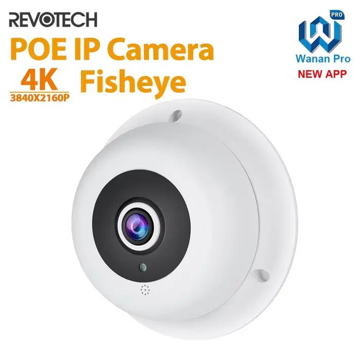 REVOTECH – caméra IP 8MP, objectif Fisheye 1.7mm, caméra de sécurité intérieure POE HD 5MP, système