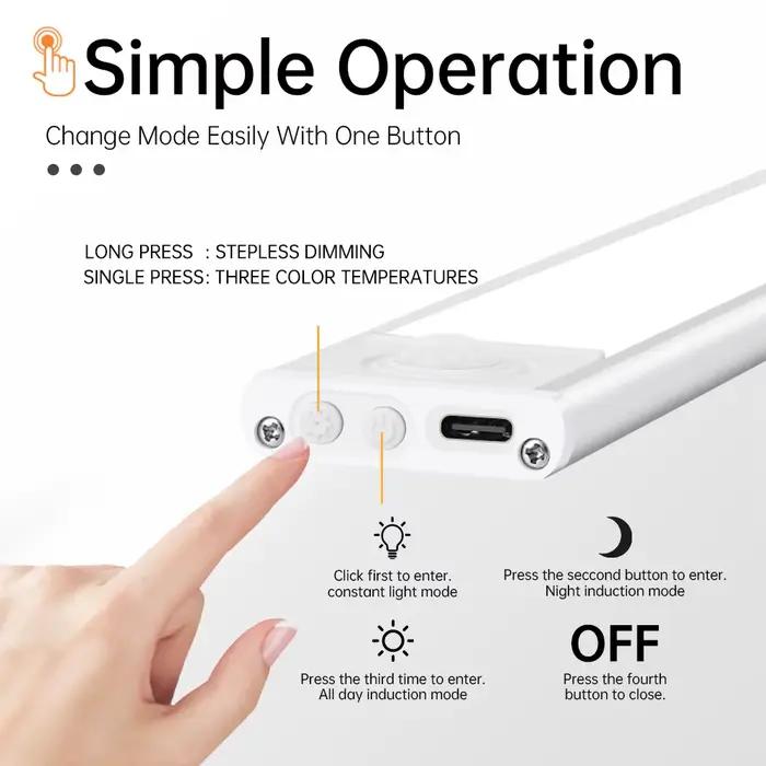Veilleuse lumière LED sous armoire lumière capteur de mouvement veilleuse placard lumière armoire cu