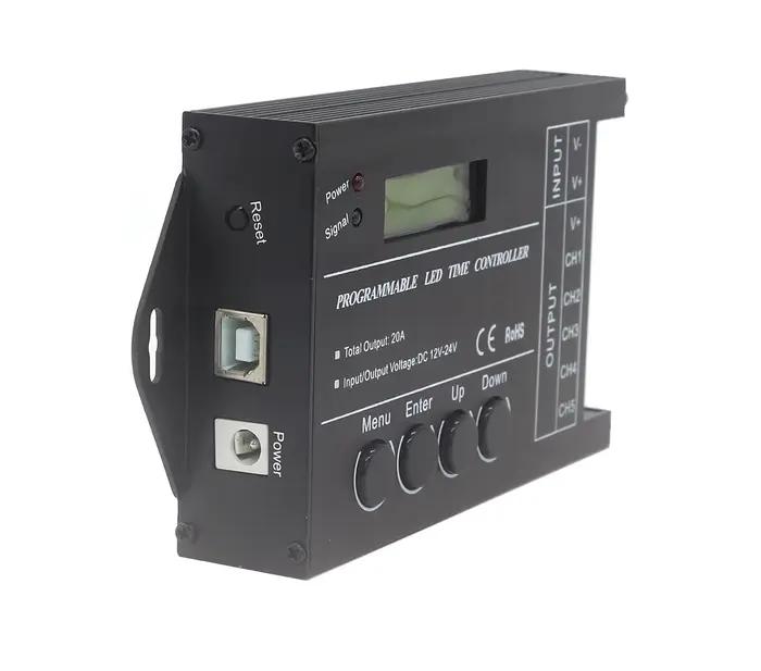 TC420 TC421 contrôleur Programmable de temps Wifi 5 CH sortie DC12V/24V 20A RGB contrôleur de bande