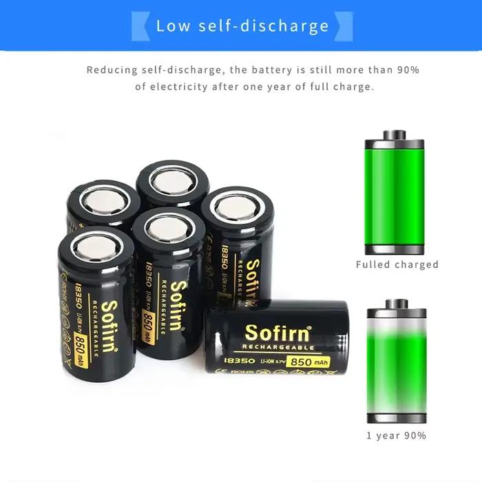 Sofirn 21700 ou 18350 ou 18650 batterie pré-chargée 3.7 V Li-ion piles rechargeables pour lampe de p