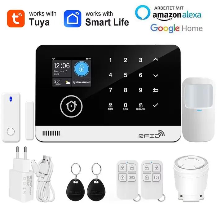 Tuya – système d'alarme de sécurité domestique intelligent, WiFi, GSM, clavier tactile, contrôle par
