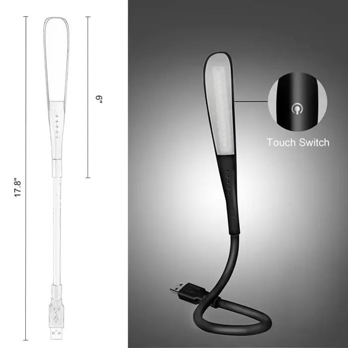 Mini lampe LED USB portable avec capteur tactile, lumière de table à intensité variable, lapmedicams
