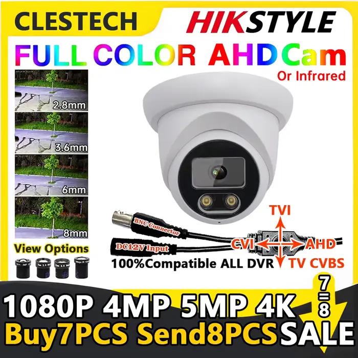 Caméra Dôme AHD CCTV 8MP 4K Intérieure 5MP 4MP 1080P avec Vision Nocturne Couleur/Infrarouge 4-en-1