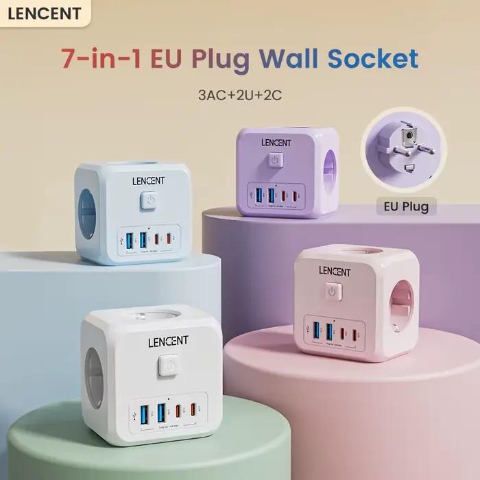 LENCENT – extension de prise murale 7 en 1