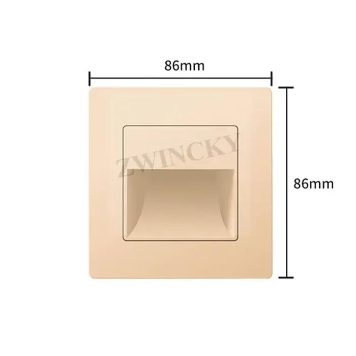 Led escalier lumière 4 couleurs applique murale encastré pied couloir étape lampe