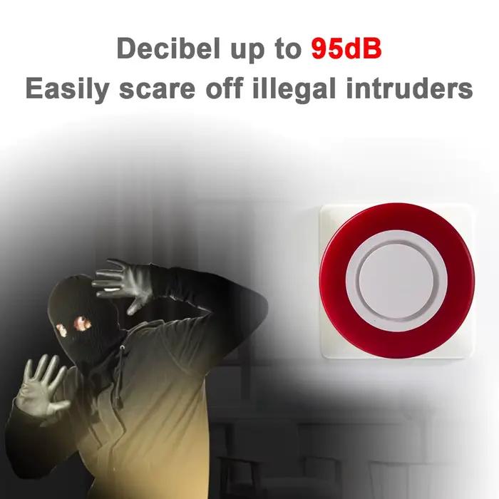 HEIMAN Zigbee 3.0 flash stroboscopique intelligent sirène klaxon alarme sonore avec 95DB grands sons pour maîtriser le voleur HA1.2