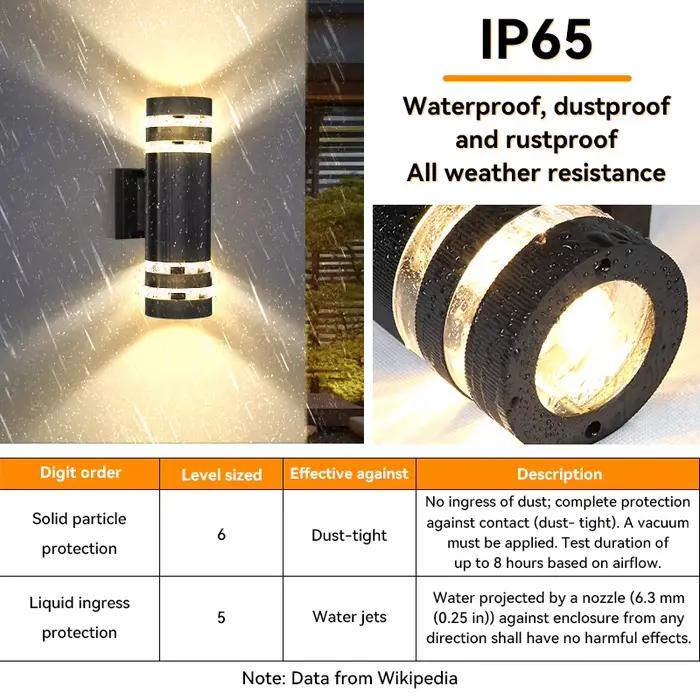 LED appliques extérieures E27 haut vers le bas applique murale extérieure IP65 LED étanche