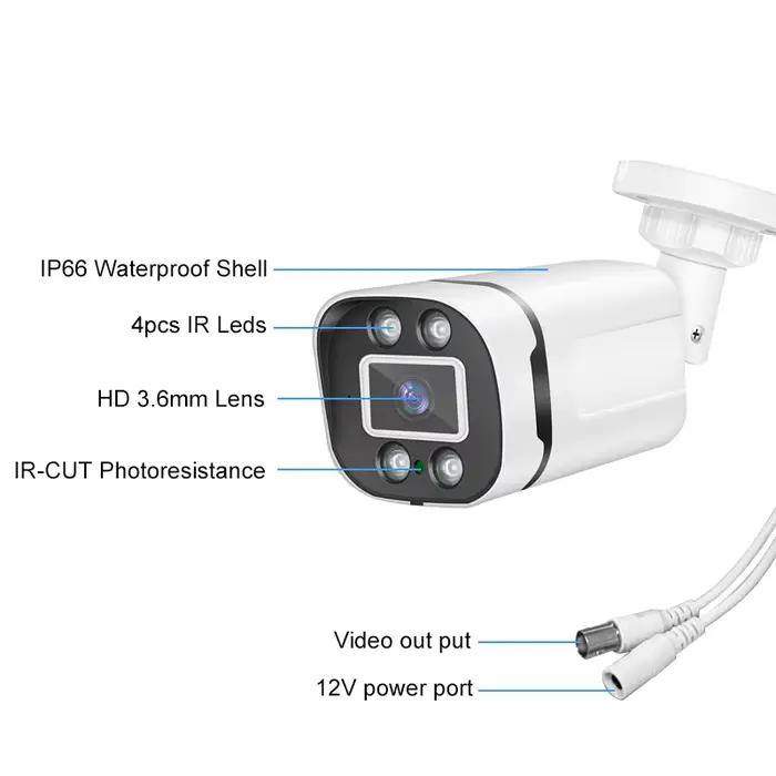 Système de caméra de sécurité Smar 4CH 5M-N HD DVR Kit CCTV 4 pièces 5MP AHD