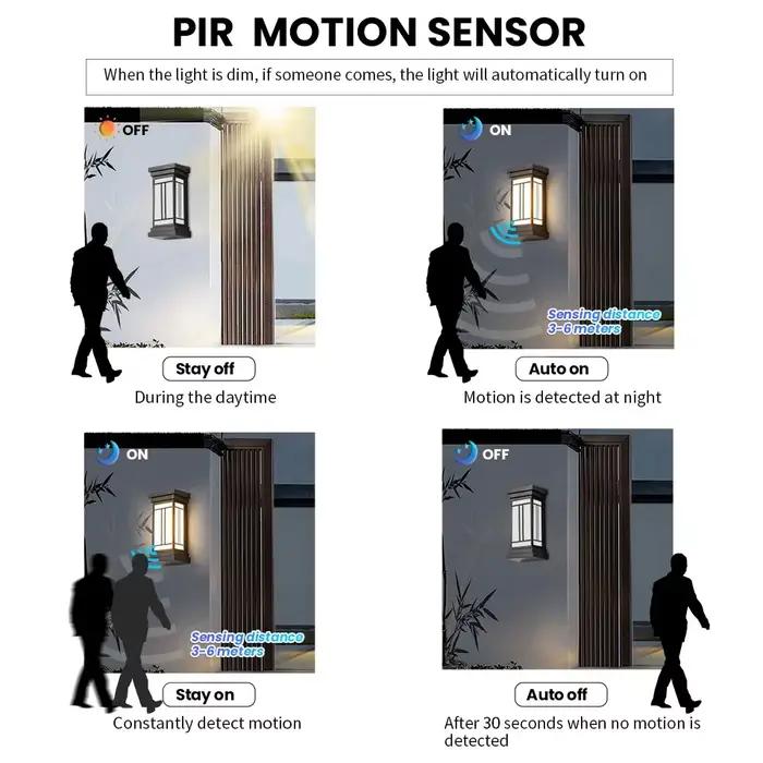 Capteur de mouvement mur LED lumière 16W intérieur et extérieur étanche IP66 porche applique maison