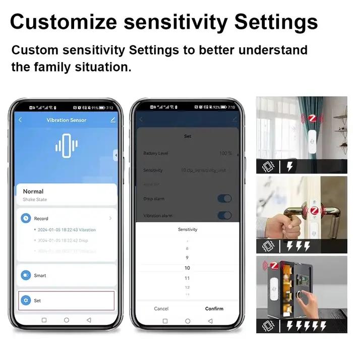 Capteur de vibrations intelligent ZigBee