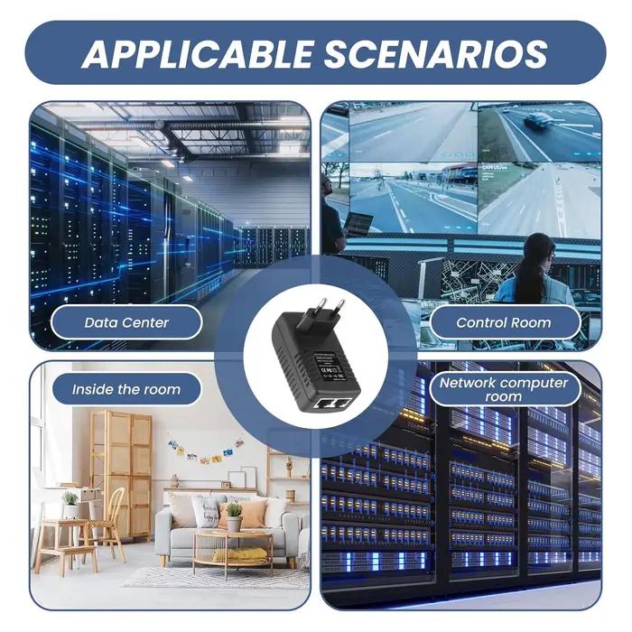Adaptateur d'alimentation POE pour Surveillance de sécurité CCTV
