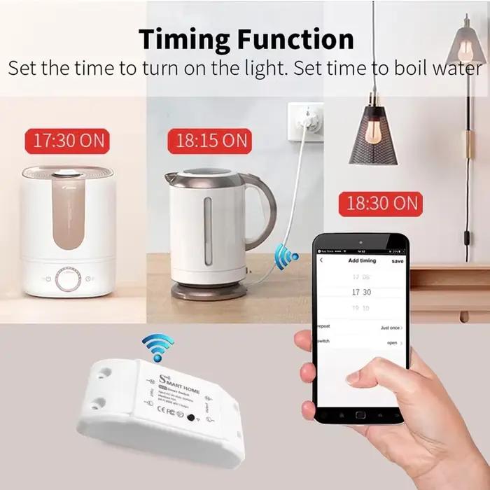 Maison intelligente Wifi commutateur à distance sans fil disjoncteur domotique lumière LED Module de contrôleur Alexa Google Home Smartlife Tuya APP