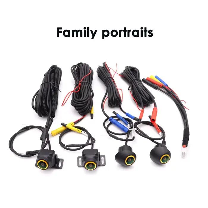 AHD 1080P 8K 360 degrés objectif doré caméra de voiture vue Surround HD droite + gauche + avant + système