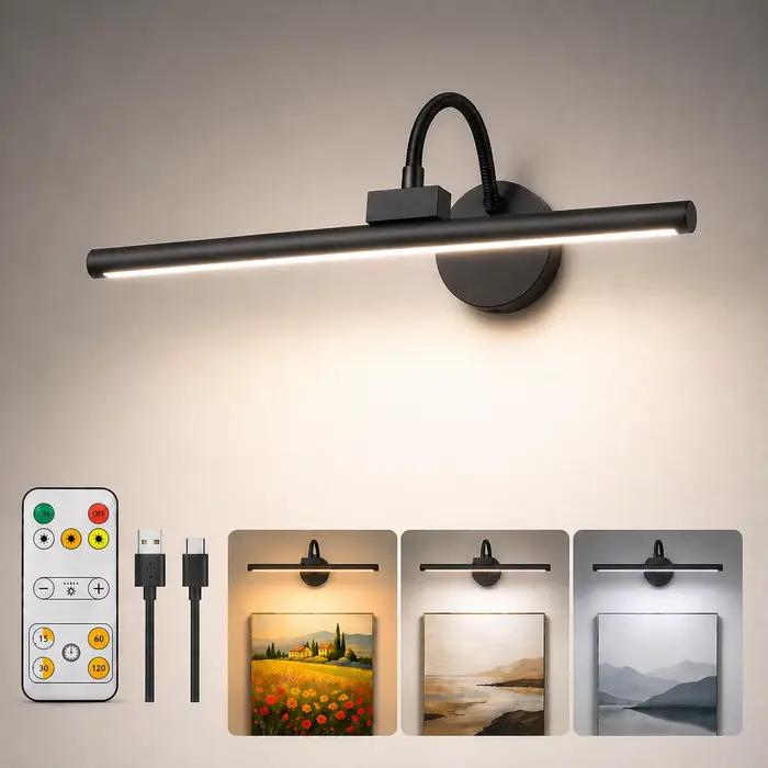Lampe à LED sans fil pour tableau avec télécommande