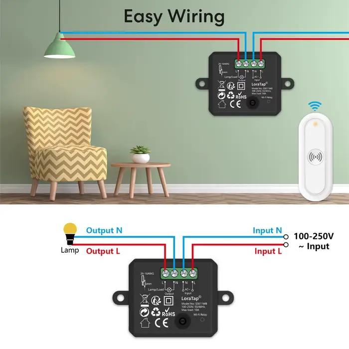 Module de prise sans fil LoraTap RF+WIFI 10A