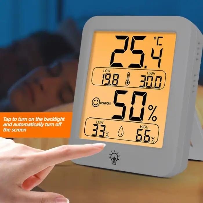 Grand thermomètre hygromètre numérique LCD pour la maison