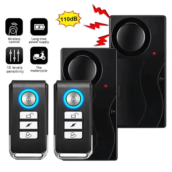 Alarme de porte et fenêtre antivol à vibration sans fil avec télécommande