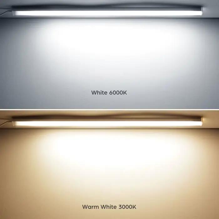 Cuisine LED sous armoire lumière pénétrable interrupteur tactile bois main balayage capteur de mouvement réglable salle de bain barre lampe de nuit éclairage