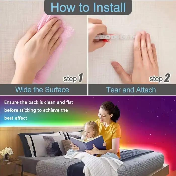 1-30M RGB LED bande lumineuse 5V USB Bluetooth 24Key télécommande ruban Flexible changement de couleur lampe à LED