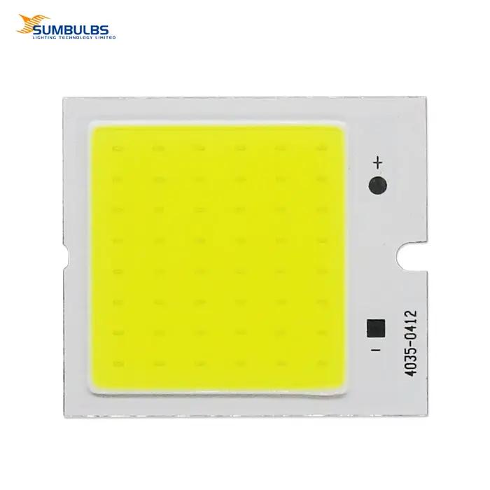 SUMBULBS fabricant Source de lumière LED 40x35mm DC 12V 6W panneau COB ampoule blanc chaud froid pour bricolage mode nuit voiture lampe d'intérieur