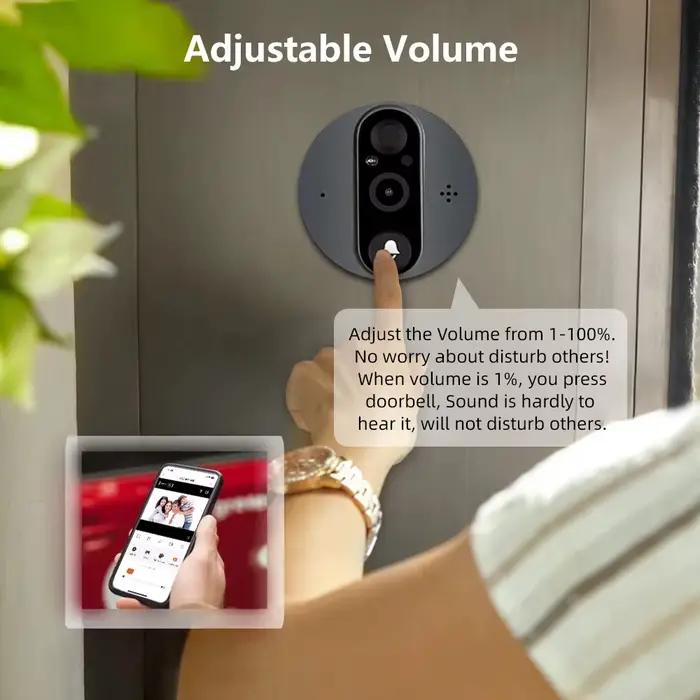3MP Tuya Smart Peephole avec caméra infrarouge