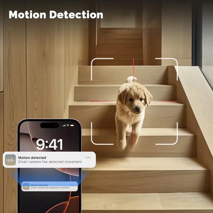 Moes Tuya WiFi caméra intelligente intérieure 8MP objectif double écran 2.4G/5G Vision nocturne infrarouge détection de mouvement suivi automatique Audio bidirectionnel