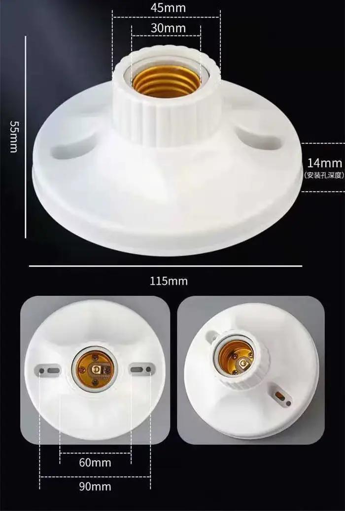 Base d'ampoule LED montée en surface avec vis