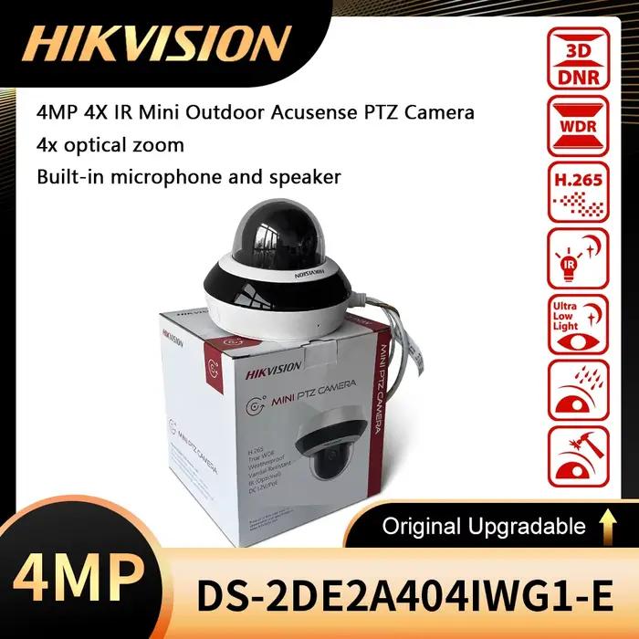 Hikvision DS-2DE2A404IWG1-E Remplace DS-2DE2A404IW-DE3 Caméra PTZ 4MP 4X IR Acusense avec micro et haut-parleur intégrés DS-2DE2A404IWG1-E/W