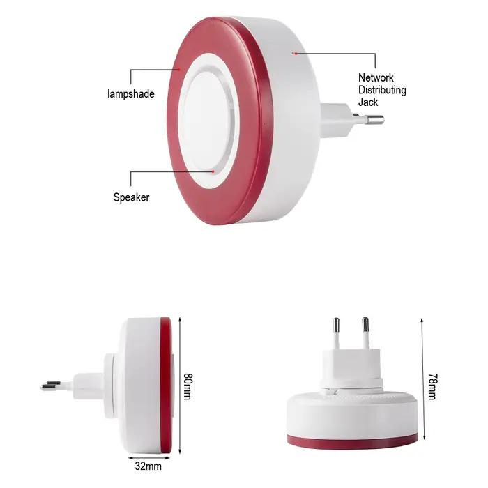 HEIMAN Zigbee 3.0 flash stroboscopique intelligent sirène klaxon alarme sonore avec 95DB grands sons pour maîtriser le voleur HA1.2