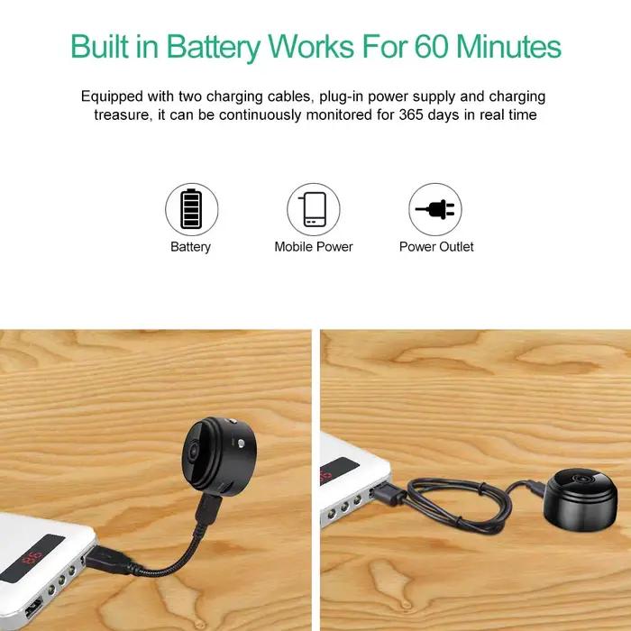Micro maison sans fil vidéo CCTV Mini Surveillance de sécurité avec Wifi IP Camara capteur infrarouge CMOS 2MP téléphone alarme caméra