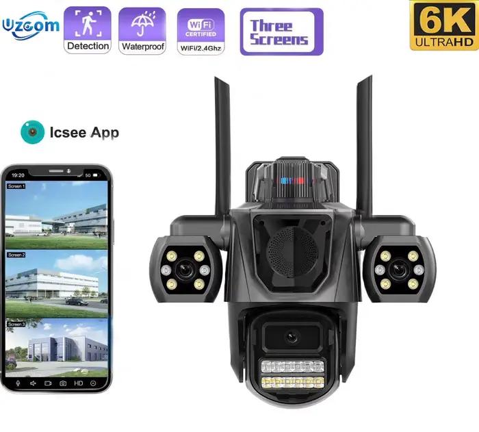 Caméra IP WiFi Uzoom 3 écrans 3 objectifs 6K 12MP