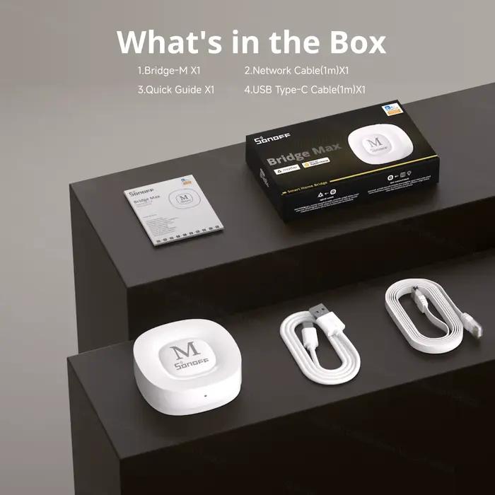 Passerelle Zigbee SONOFF Bridge Max - Pont intelligent pour la maison - Intégration Home Assistant - Travail en écosystèmes croisés - Compatible avec Matter