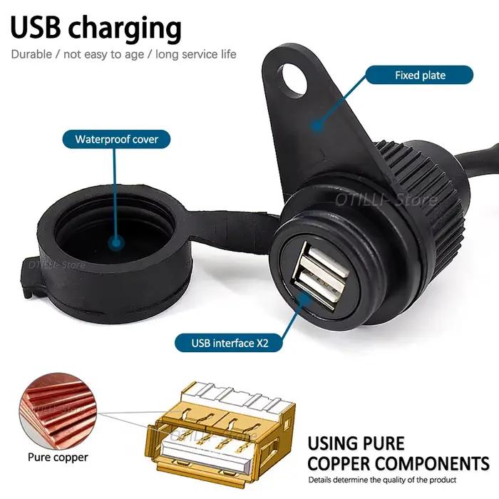 Prise de charge USB pour moto Honda CB400X CB 400 X cb400 x