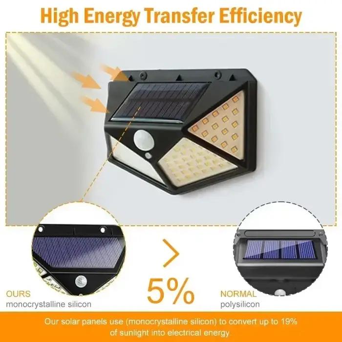 Lampe solaire LED multifonctionnelle avec détecteur de mouvement