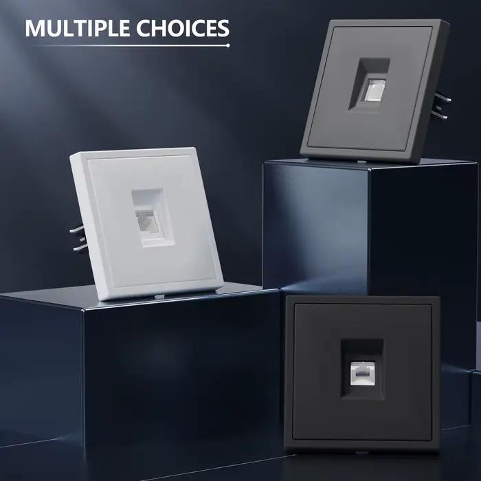 Prise murale BSEED avec panneau de verre pour Internet, TV, téléphone et ordinateur - Installation encastrée pour un design moderne et sécurisé