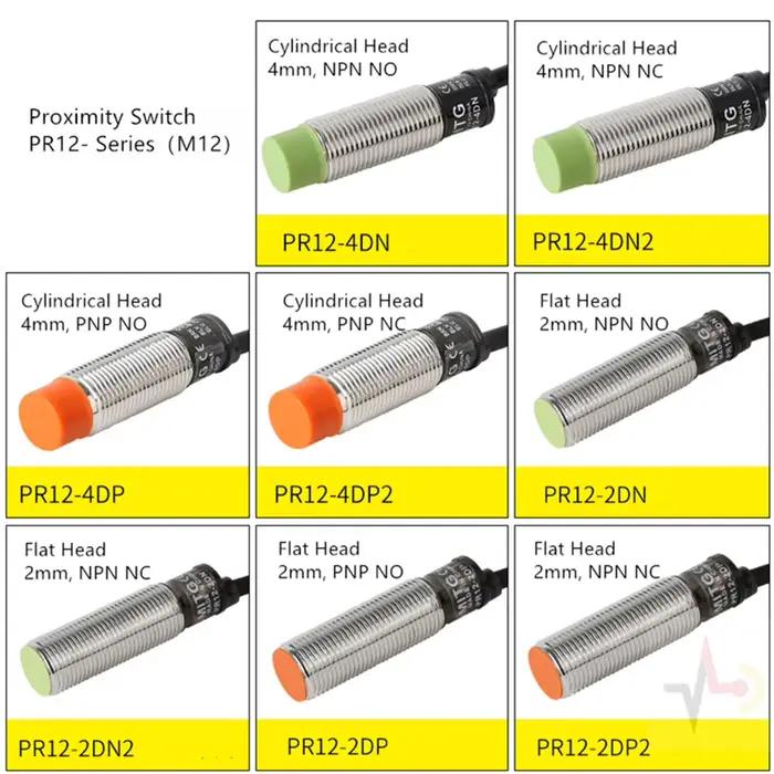 Capteur de proximité PR12-4DN Type métallique inductif NPN PNP M12 cylindrique huile étanche à l'eau Anti-poussière DC12-24V 3 fils