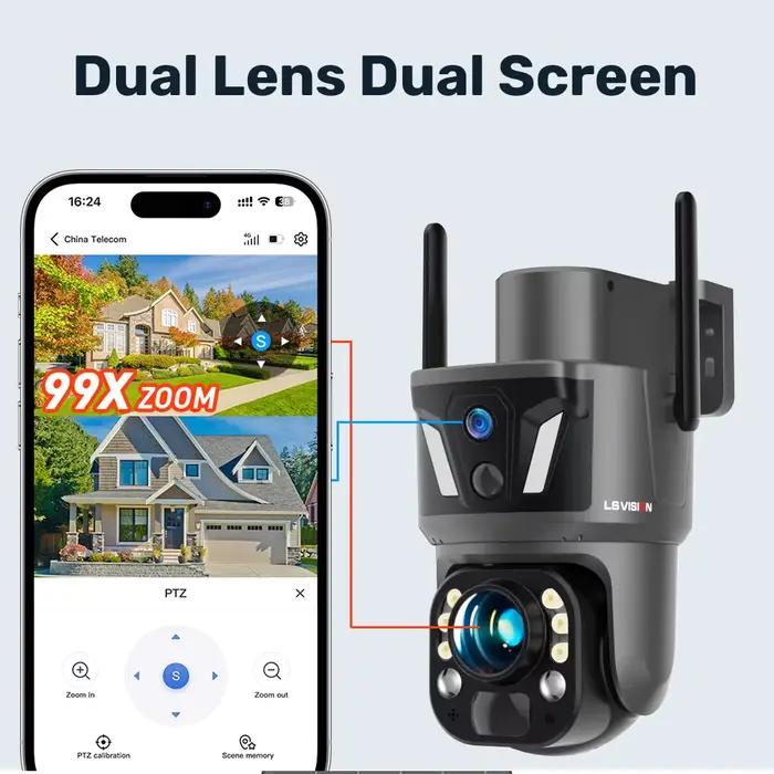 Caméra de sécurité solaire extérieure LS VISION 99X avec zoom optique