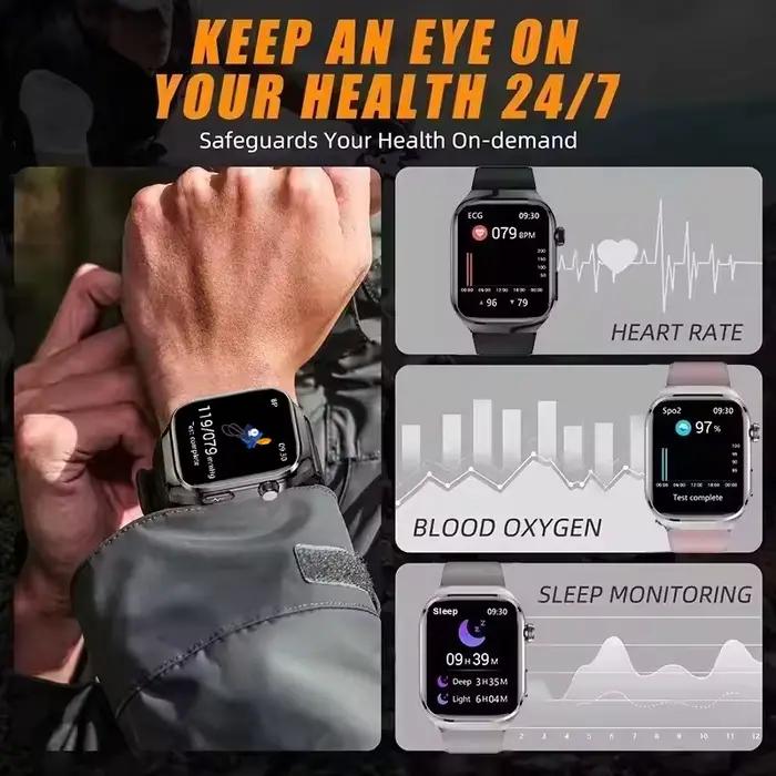 2025New Micro examen physique montre intelligente pour hommes acide urique graisse corporelle cinq organes santé montres Bluetooth appel SmartBracelet