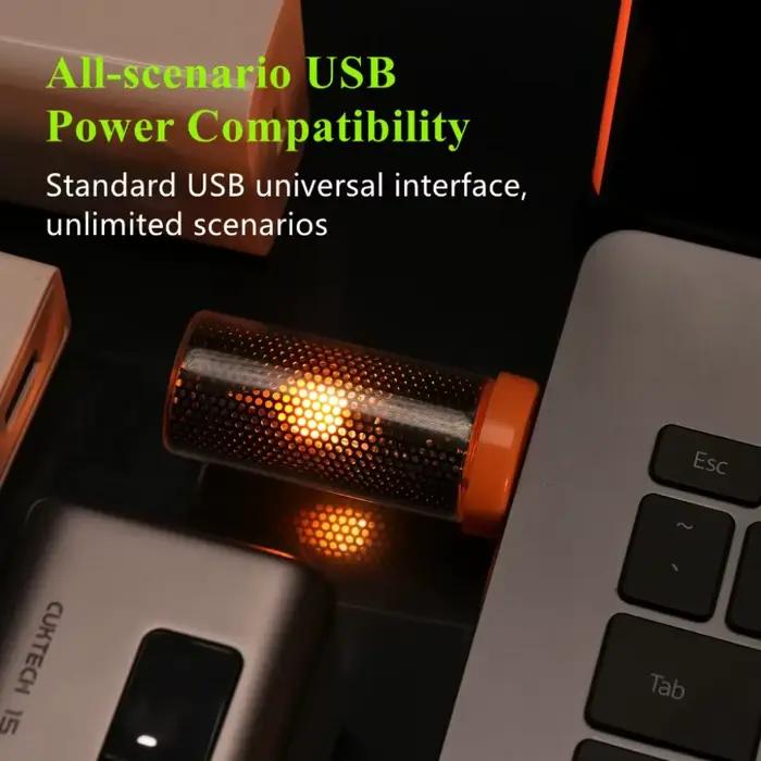 Lampe LED USB à effet flamme avec contrôle de souffle