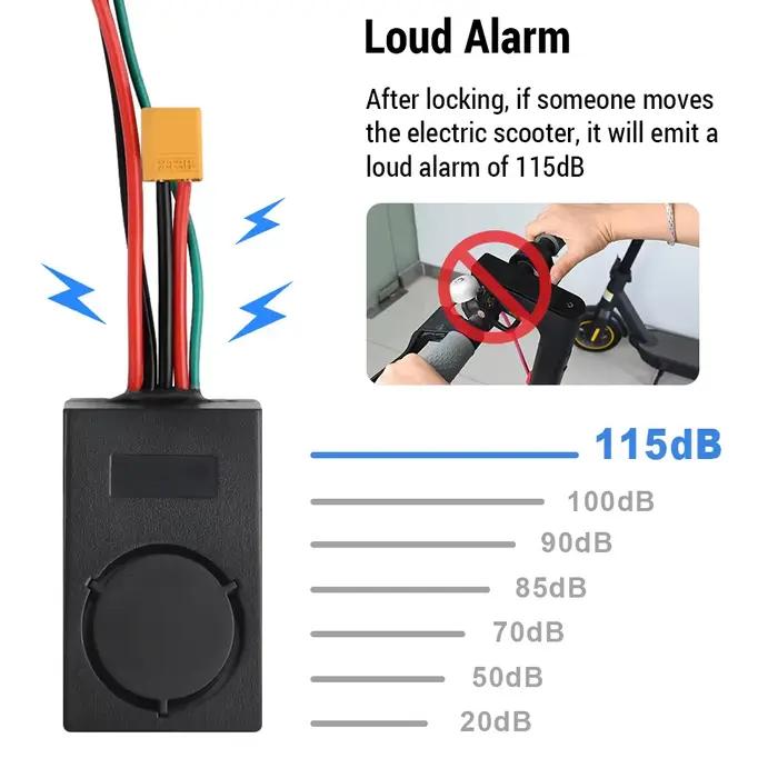 Alarme antivol 115 dB pour trottinette électrique