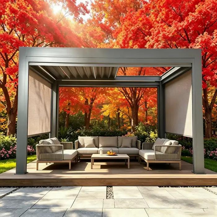 Pergola rétractable, aluminium robuste