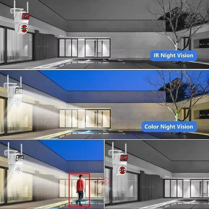 Caméra WIFI Tuya 5K 10MP à double objectif